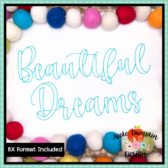 Beautiful Dreams Vintage Embroidery Alphabet