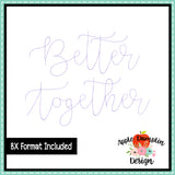 Better Together Bean Stitch Embroidery Font 1866AD