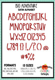 Big Adventure Embroidery Alphabet Font