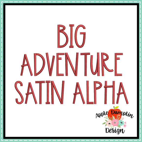 Big Adventure Embroidery Alphabet Font