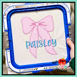 Bow Zigzag Stitch Applique Design 1788AD