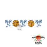 Bow Basketball Embroidery Design 1787AD