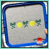 Bow Tennis Embroidery Design 1790AD