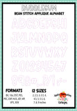 Bubblegum Bean Stitch Applique Embroidery Font