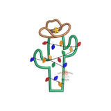 Christmas Cactus Satin Applique Design