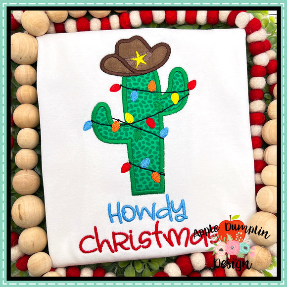 Christmas Cactus Satin Applique Design