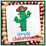 Christmas Cactus Satin Applique Design