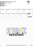 Orthodontics Assistant Embroidery Design 1767AD