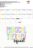 Physical Therapy Squad Embroidery Design 1773AD