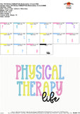 Physical Therapy Life Embroidery Design 1772AD