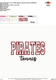 Pirates Tennis Applique Design 1843AD