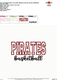 Pirates Basketball Applique Design 1839AD