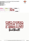 Pirates Football Applique Design 1841AD