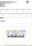 Orthodontist Embroidery Design 1769AD