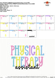 Physical Therapy Assistant Embroidery Design 1771AD