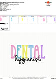 Dental Hygienist Embroidery Design