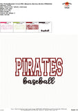 Pirates Baseball Applique Design 1838AD