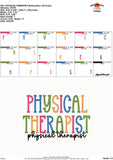 Physical Therapist Embroidery Design