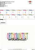 Orthodontist Embroidery Design