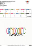 Orthodontics Assistant Embroidery Design