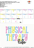 Physical Therapy Life Embroidery Design 1772AD