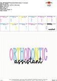 Orthodontics Assistant Embroidery Design 1767AD