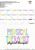 Physical Therapist Embroidery Design