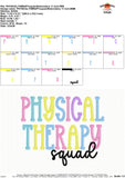 Physical Therapy Squad Embroidery Design 1773AD