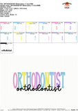 Orthodontist Embroidery Design 1769AD