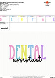 Dental Assistant Embroidery Design 1762AD