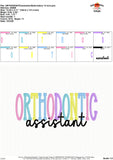 Orthodontics Assistant Embroidery Design 1767AD