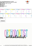 Orthodontist Embroidery Design 1769AD