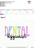 Dental Hygienist Embroidery Design