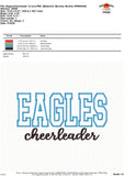 Eagles Cheerleader Applique Design 1795AD