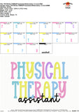 Physical Therapy Assistant Embroidery Design 1771AD