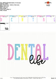 Dental Life Embroidery Design 1763AD