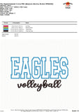 Eagles Volleyball Applique Design 1800AD