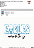 Eagles Wrestling Applique Design 1801AD