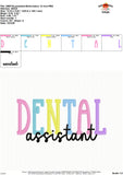 Dental Assistant Embroidery Design 1762AD