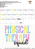 Physical Therapy Squad Embroidery Design 1773AD