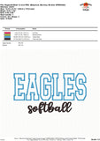 Eagles Softball Applique Design 1797AD