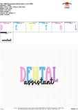 Dental Assistant Embroidery Design 1762AD