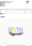 Dental Hygienist Embroidery Design