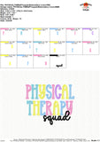 Physical Therapy Squad Embroidery Design 1773AD
