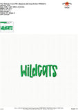 Wildcats Embroidery Design 1854AD