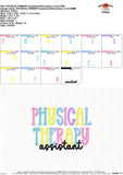Physical Therapy Assistant Embroidery Design 1771AD
