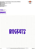 Rockets Embroidery Design 1858AD