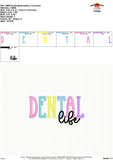 Dental Life Embroidery Design 1763AD
