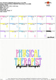 Physical Therapist Embroidery Design
