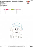 Lamb with Hat Bean Stitch Applique Design